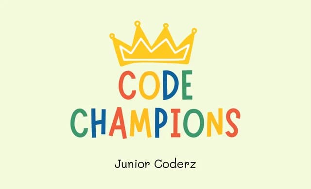 Code Champions (Intermediate level for age group 11-14)