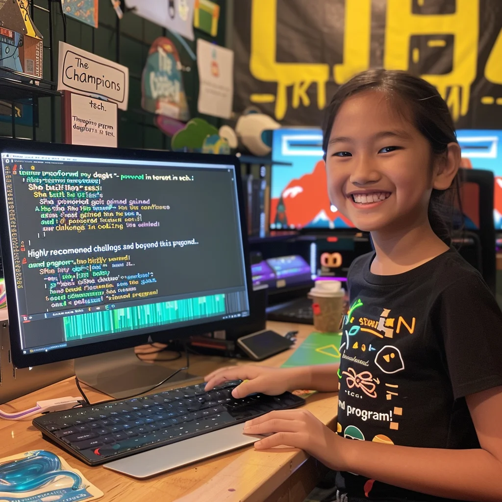 Kids learning app development through an online course